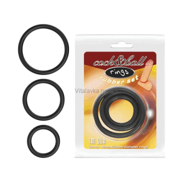 Cock&amp;Ball Rings Rubber Set 
