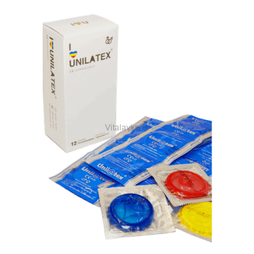 Разноцветные ароматизированные презервативы Unilatex Multifruit - 12 шт. + 3 шт. в подарок 